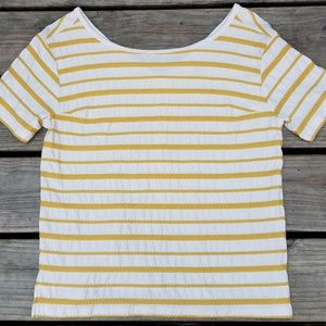 Mustard stripe tee